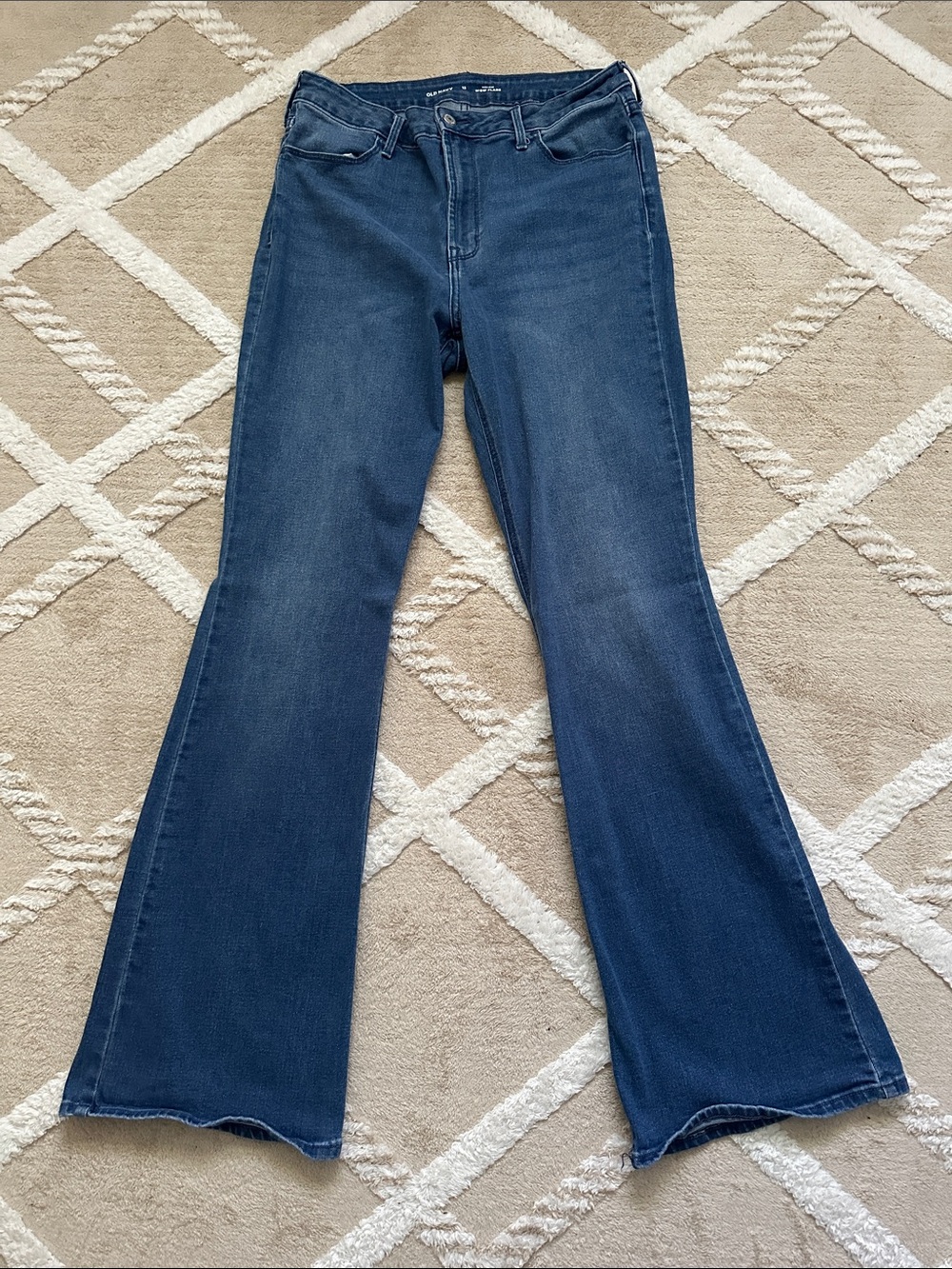 Old Navy Dark Blue Flare Jeans (Tall/Long)